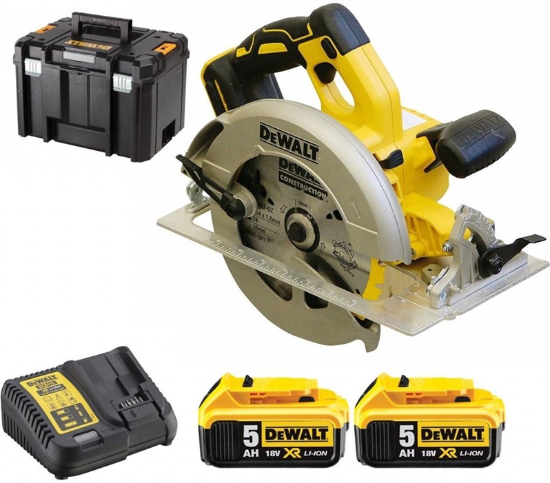 Akum. diskinis pjūklas Dewalt DCS570P2-QW 18V 2x5Ah