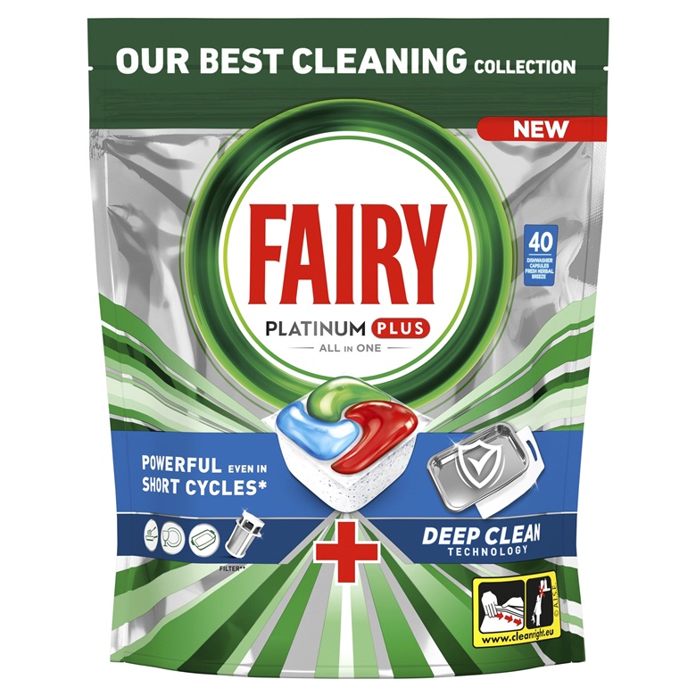 CAPS DISHW FAIRY PLATPLUSDEEPCLEAN 40PCE