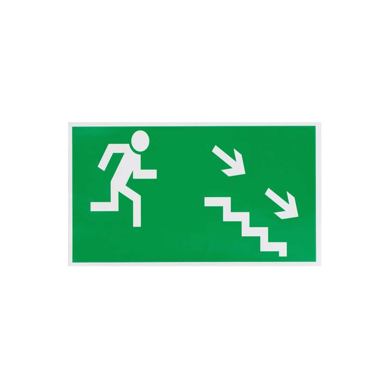 STICKER EXIT RIGHT DOWN STAIRS 100X180MM