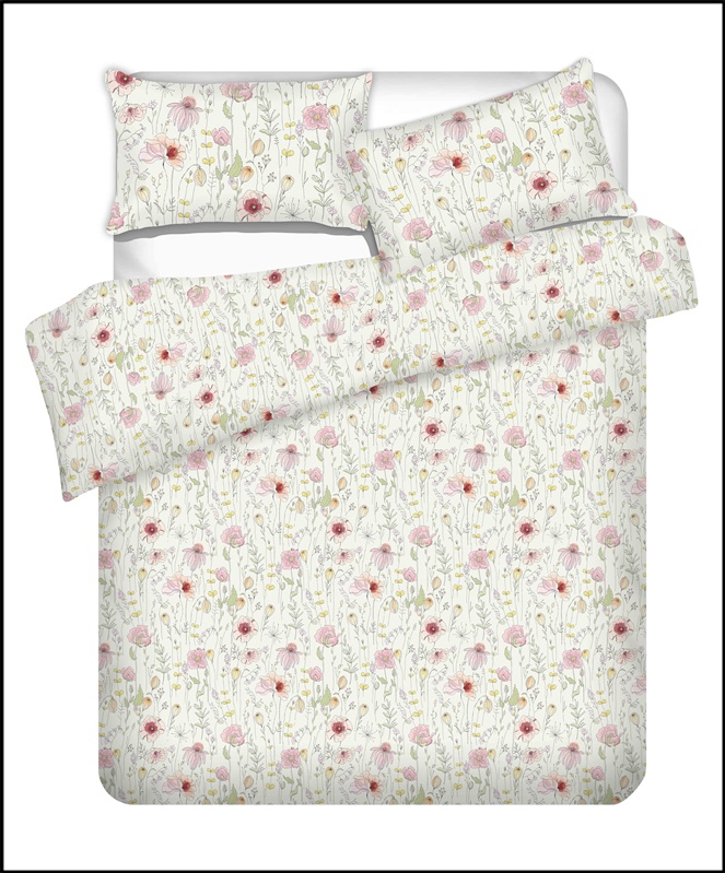 BED COV SET COTTON SUMMER GARDEN 200X220