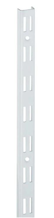 DOUBLE SLOTTED UPRIGHT 200CM INTEG WHITE