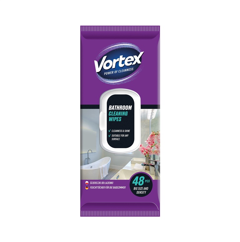 WET VIPES VORTEXFOR BATHROOM 48PCS