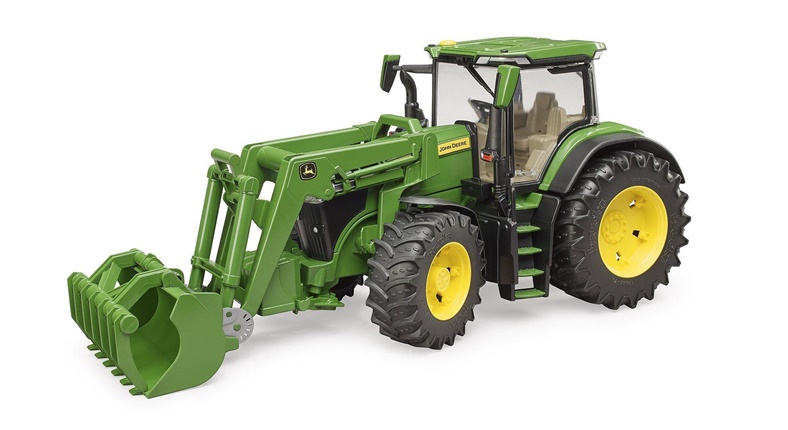 Žaislinis traktorius Bruder John Deere 7R 350 03151. žalia