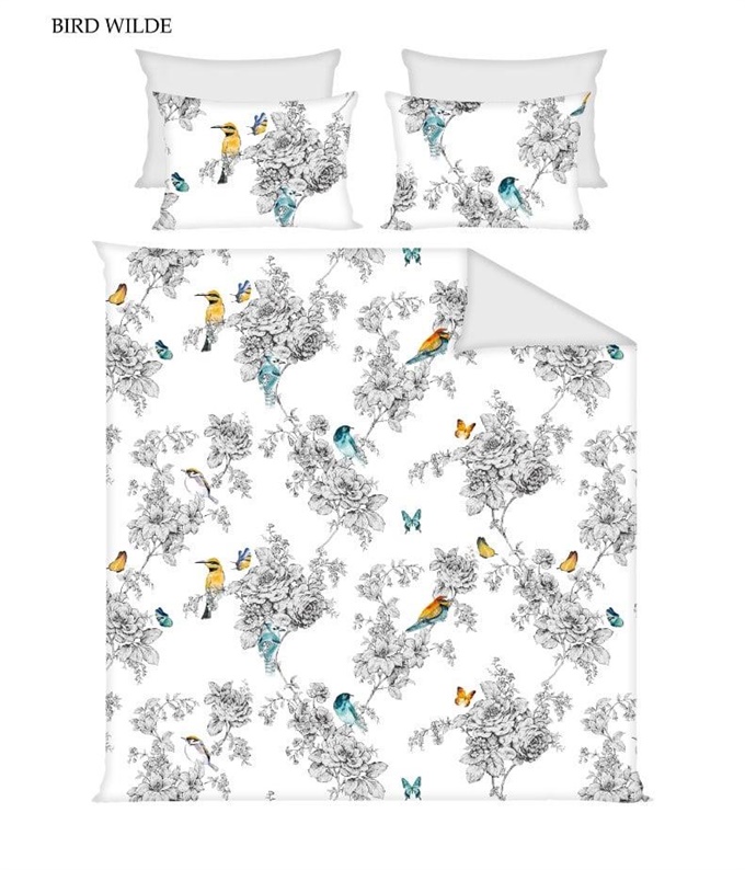 BED COV SET COTTON BIRD WILDE 160X200