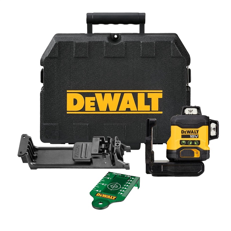 Nivelieris Dewalt DCLE34031N-XJ. 360 °. zaļa