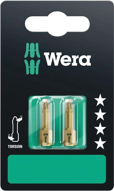 SCREWDRIVER BIT WERA TORSION 2PCS PZ1X25