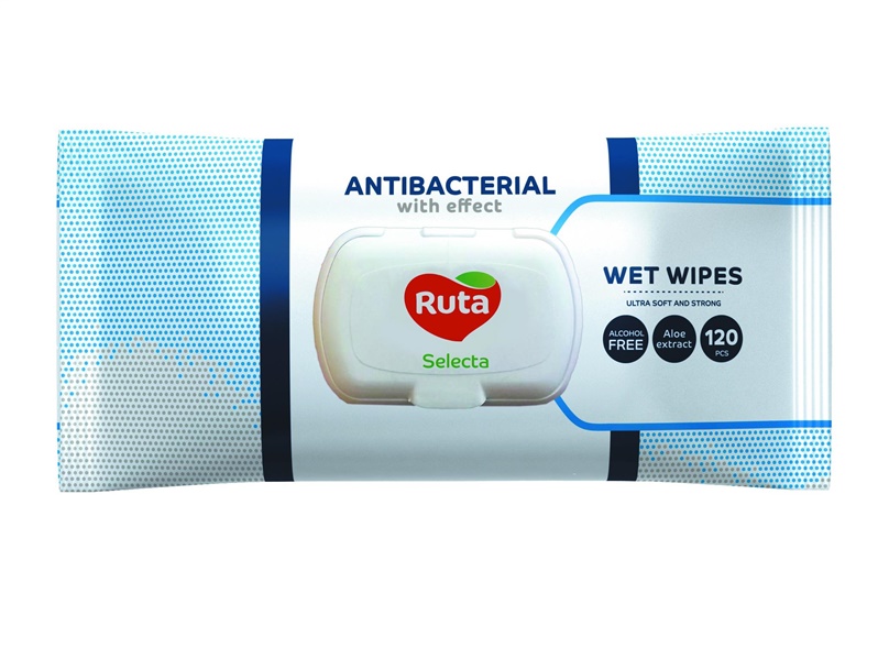 WET WIPES RUTA ANTIBACTERIAL 120PCE