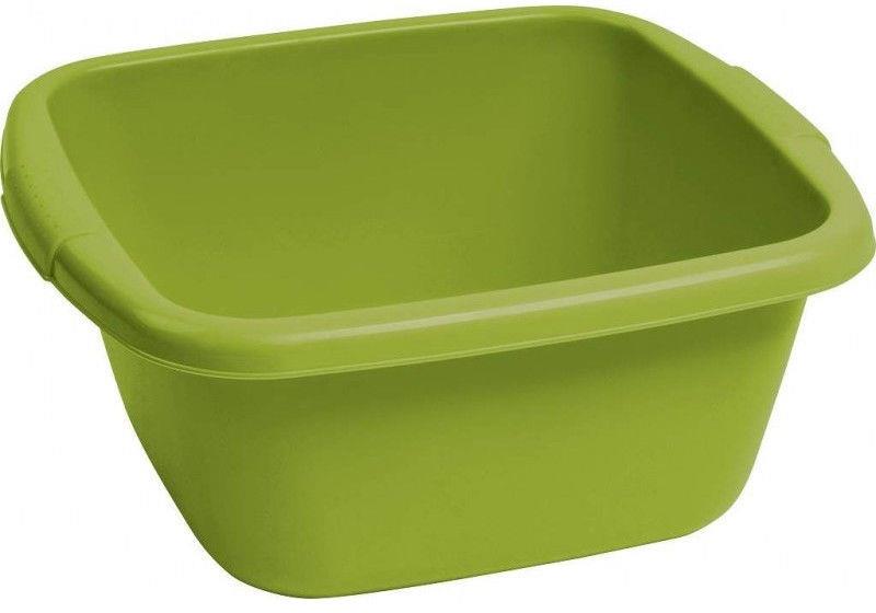 BOWL SQUARE 14L GREEN PLASTIC