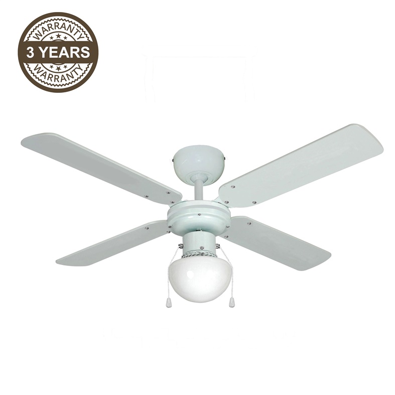 Lampa ar ventilatoru Domoletti PLINO LHB42-WHT-R4W1MU