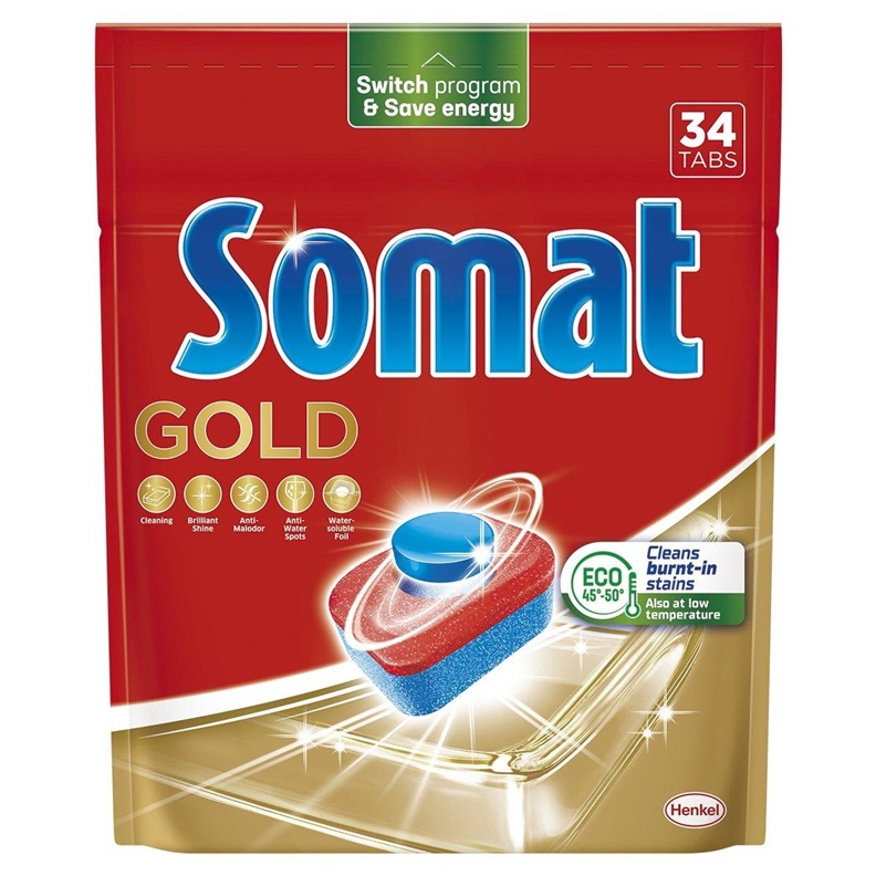 DISHWASHER TABS SOMAT GOLD 34PCS