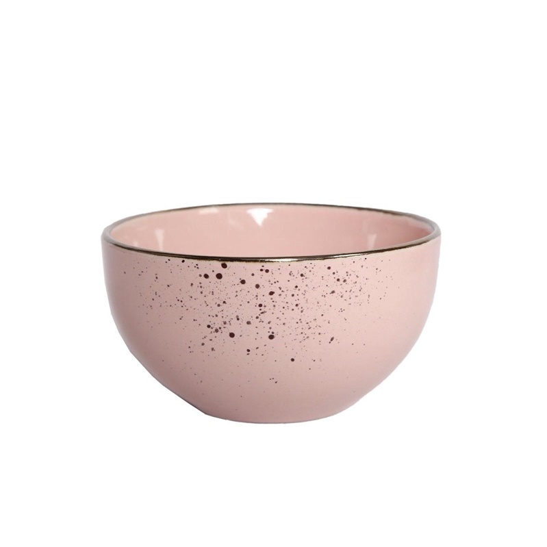 13.8CM 636ML BOWL WITH SPECKLE PINK