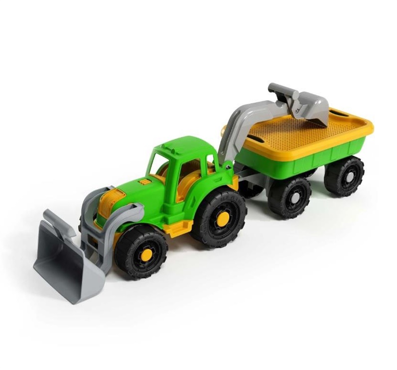 EARTHMOVING TRACTOR WITH TRAILER