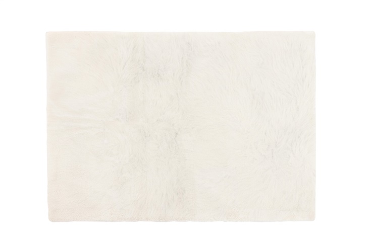 FAKE RABBIT FUR120X170CM RECTANGLE WHITE