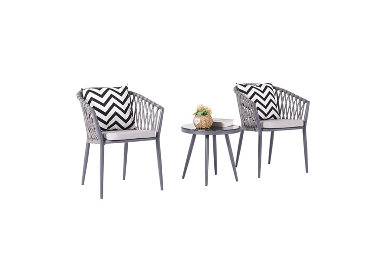 OUTDOOR FURNITURE SET TABLE AND 2 CHAIRS