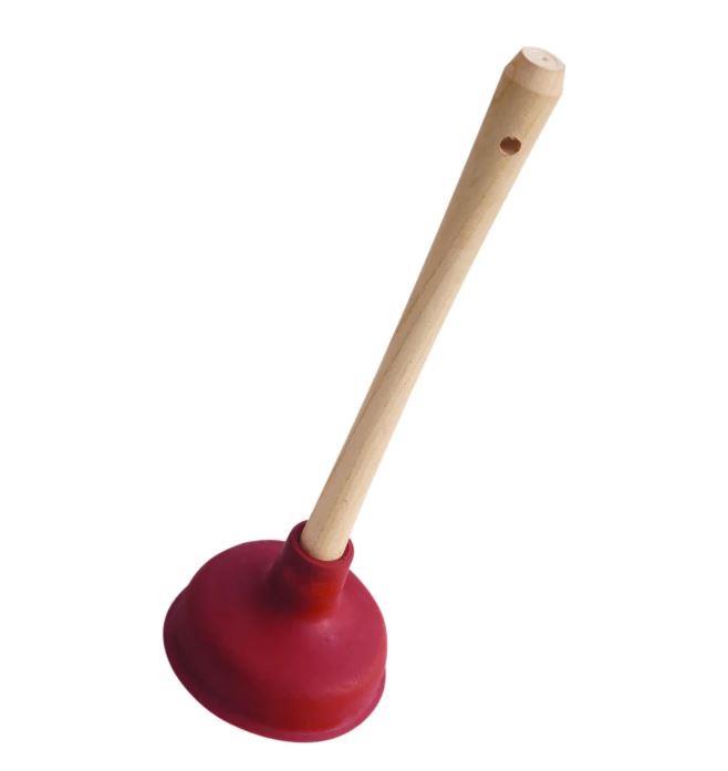 PLUNGER WITH WOODEN HOLDER