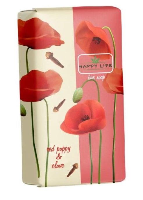 SOAP HAPPY LIFE RED POPPY/CLOVE 180G