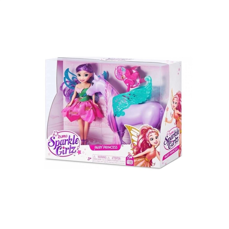 Lėlė Sparkle Girlz Fairy Princess with Horse 100413. 10.5 cm