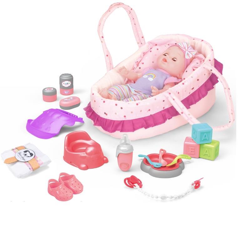 14IN DOLL BACKPACK SET WITH DRINK /PEE