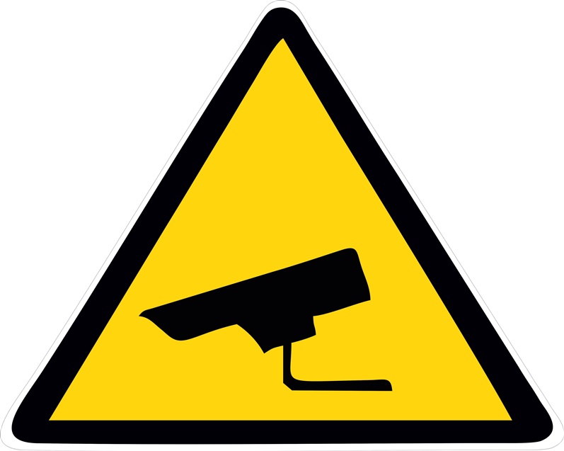 STICKER SURVEILLANCE CAMERA 159X199MM