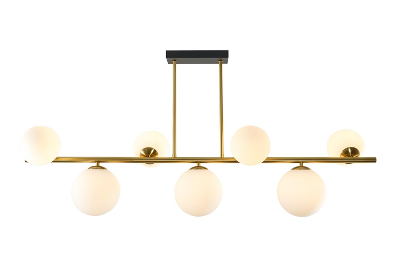 PENDANT LIGHT RAILE H52CM 7XG9 GOLD