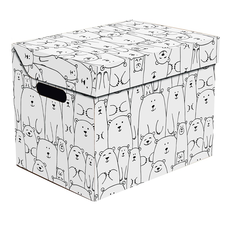 FOLDABLE CARTON BOX34X25X26CM BEARS