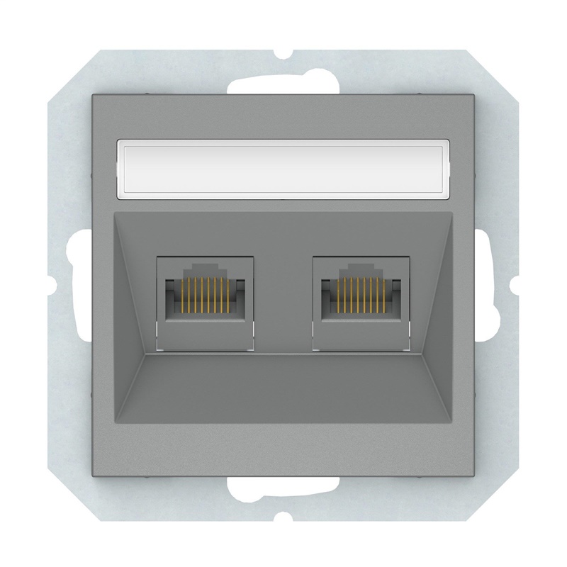 COMP SOCKET 2PL GREY KLRJ45-26E2-02 QR