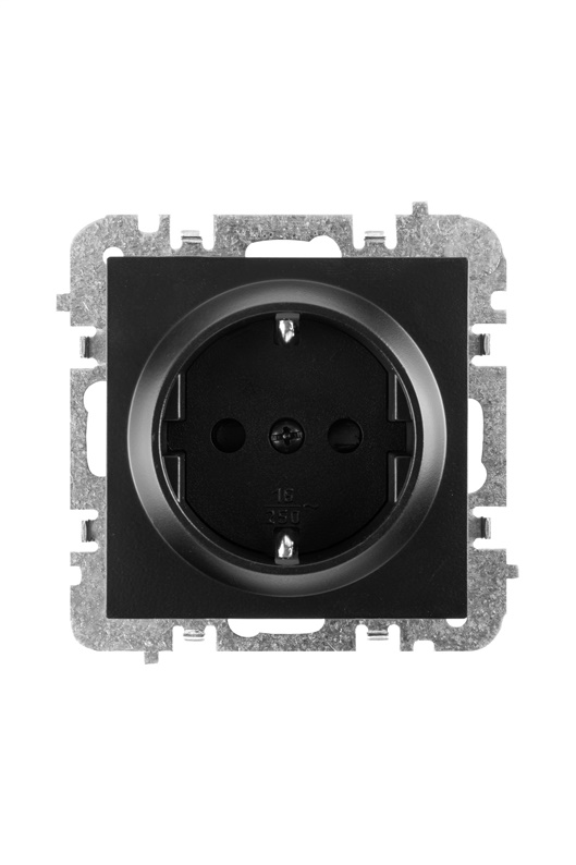 SCHUKO SOCKET BLACK