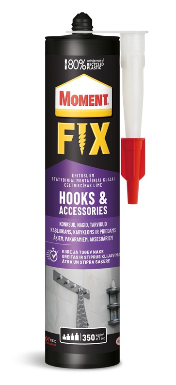 Klijai montažiniai Moment Fix Hooks & Accessories. 440 g