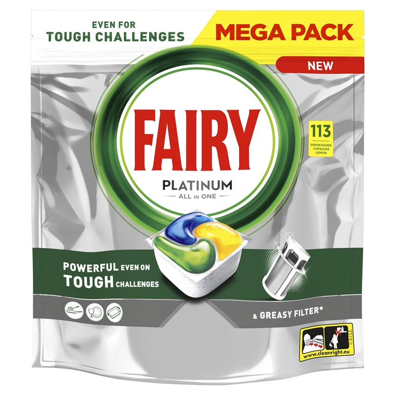 CAPS DISHWAS FAIRY PLATINUM LEMON 113PCE