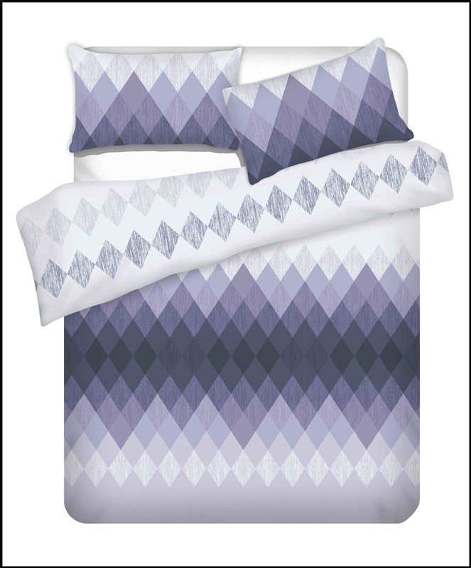 BED COV SET COTTON AMETHYST 200X220