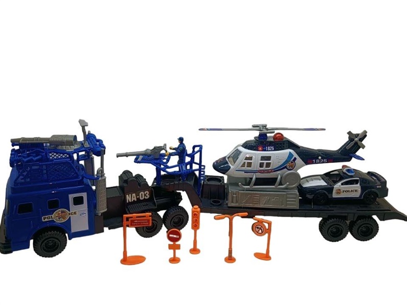 FREE WHEEL POLICE TRUCK SET WITH LIGHT