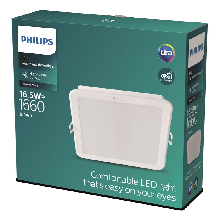 Įmontuojamas šviestuvas Philips MESON. 16.5W. 3000°K. LED