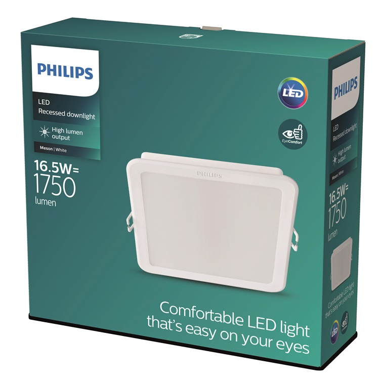 Iebūvēta lampa Philips MESON. 16.5W. 4000°K. LED. balta