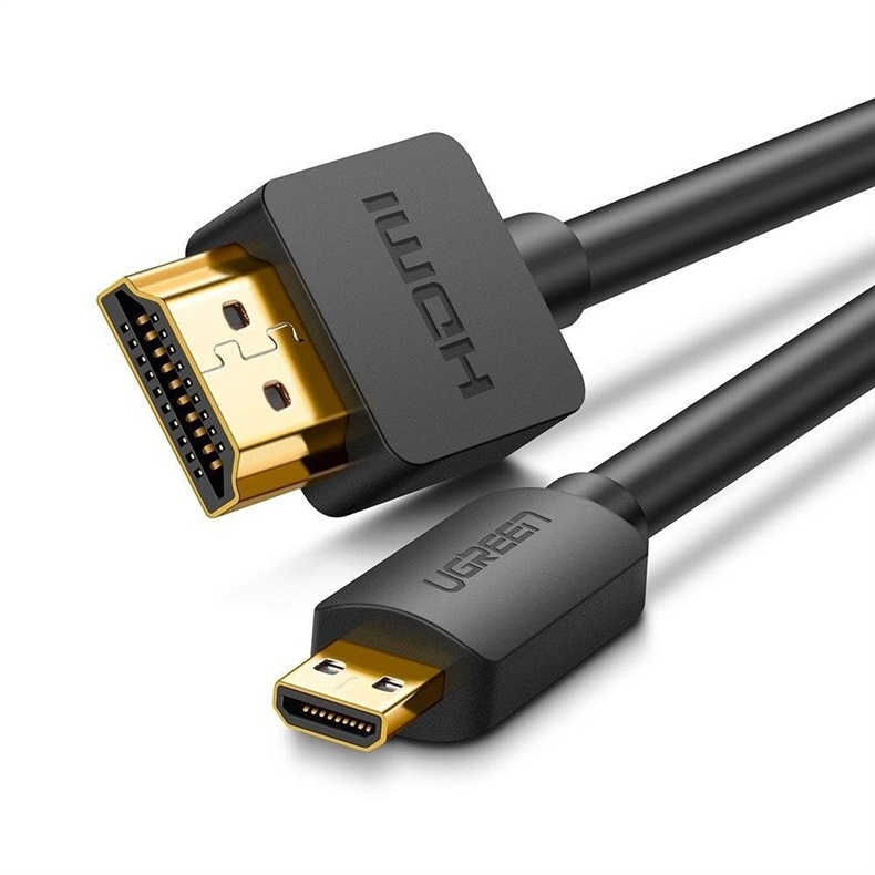 Kabelis UGREEN HDMI M. HDMI Micro M. 1.5m. melns 30102