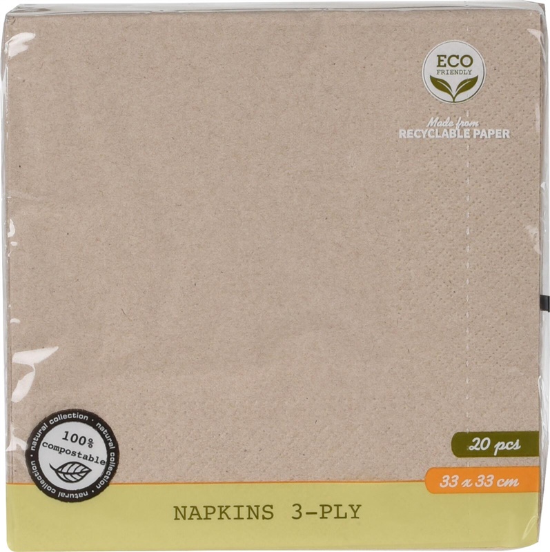 NAPKINS 33X33CM 16PCS 3ASS(FM)