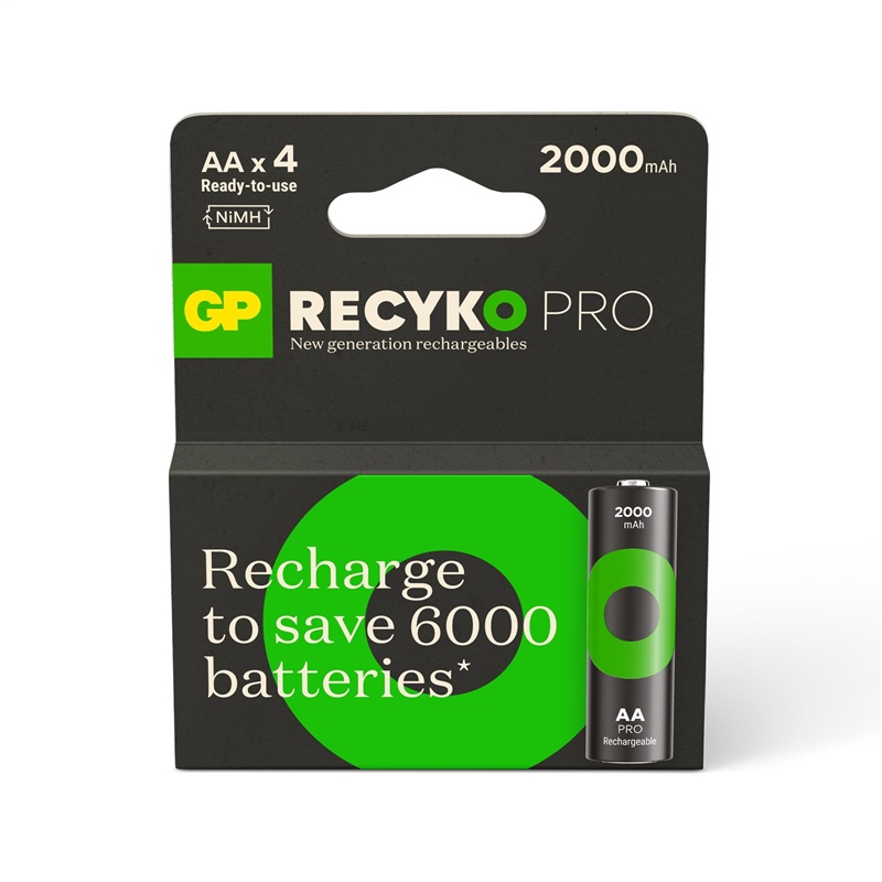 ACCUMULATORS GP RECYKOP AA. 2000MAH. 4PC