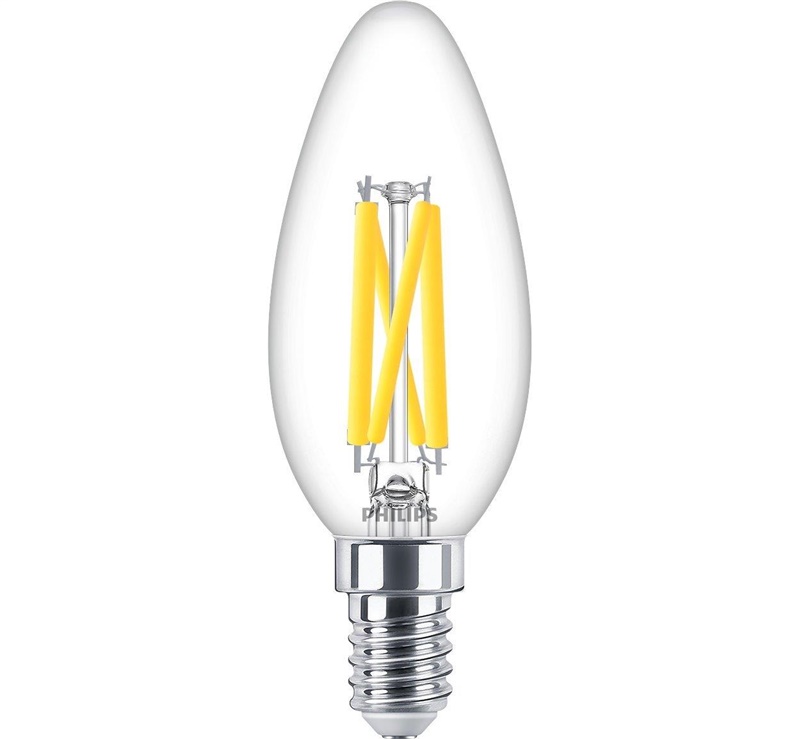 Spuldze Philips LED. B35. silti balta. E14. 5.9 W. 806 lm