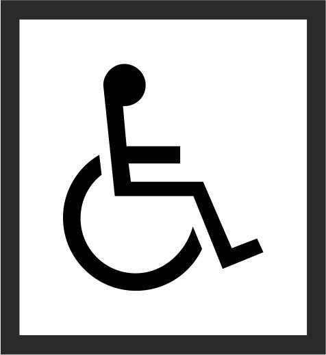 STICKER WC FOR THE DISABLED 130X130MM