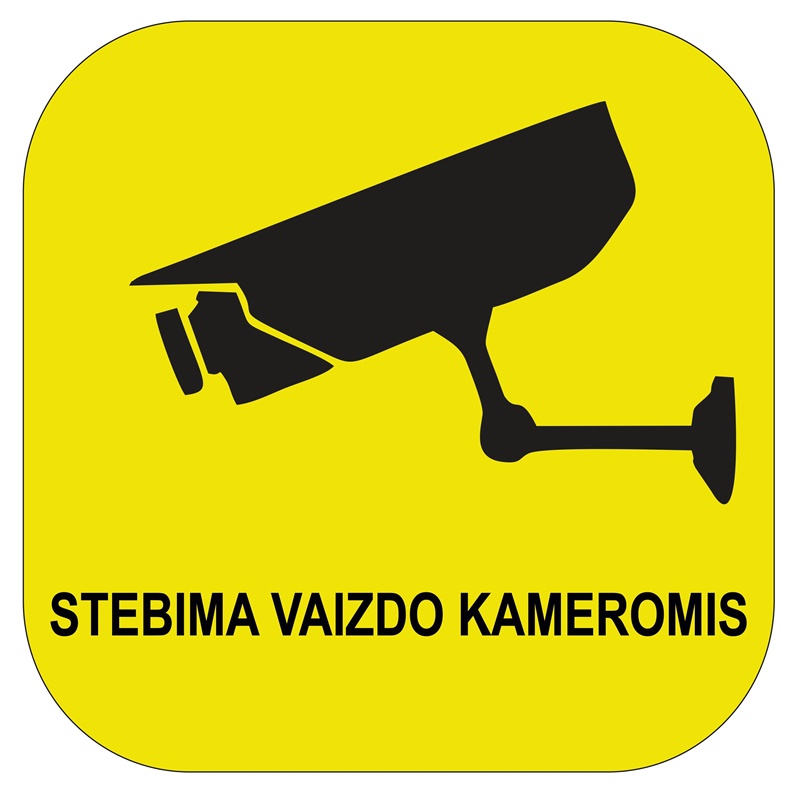 STICKER SURVEILLANCE CAMERA 125X125MM