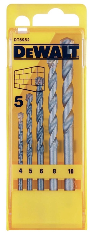 5PCS MASONRY DRILLS IN CASSETTE