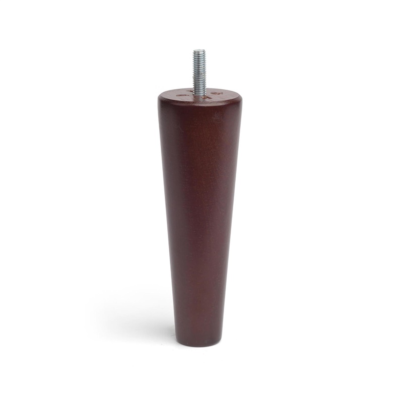 CONICAL WOODEN LEG D50 L150MM DARK LACQ