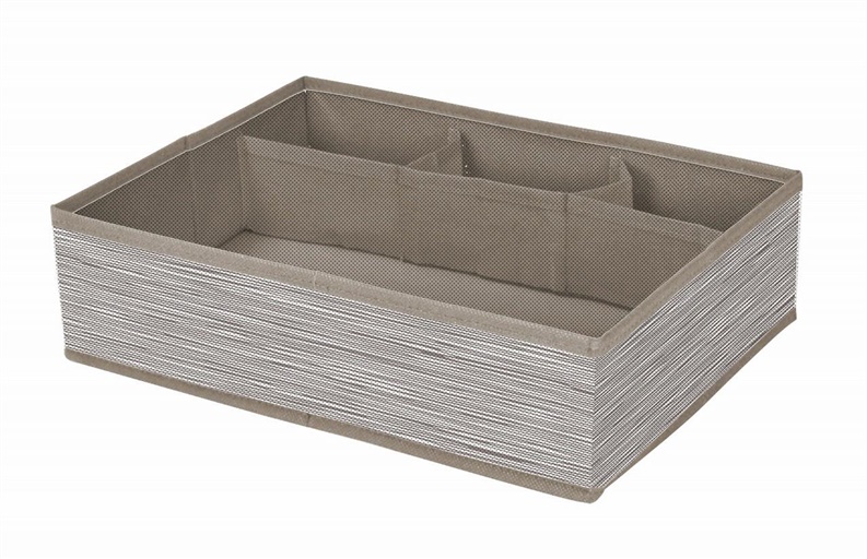 BOXSTORAGE 4 GRID 33X23.5X9CM BEIGE TEX