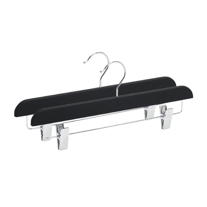 RUBBER COATED HANGER LSR023 BLACK 2 PCS