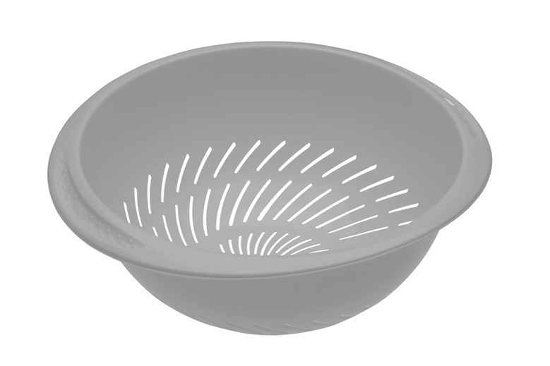 BOWL COLANDER 26X26X11CM GREY