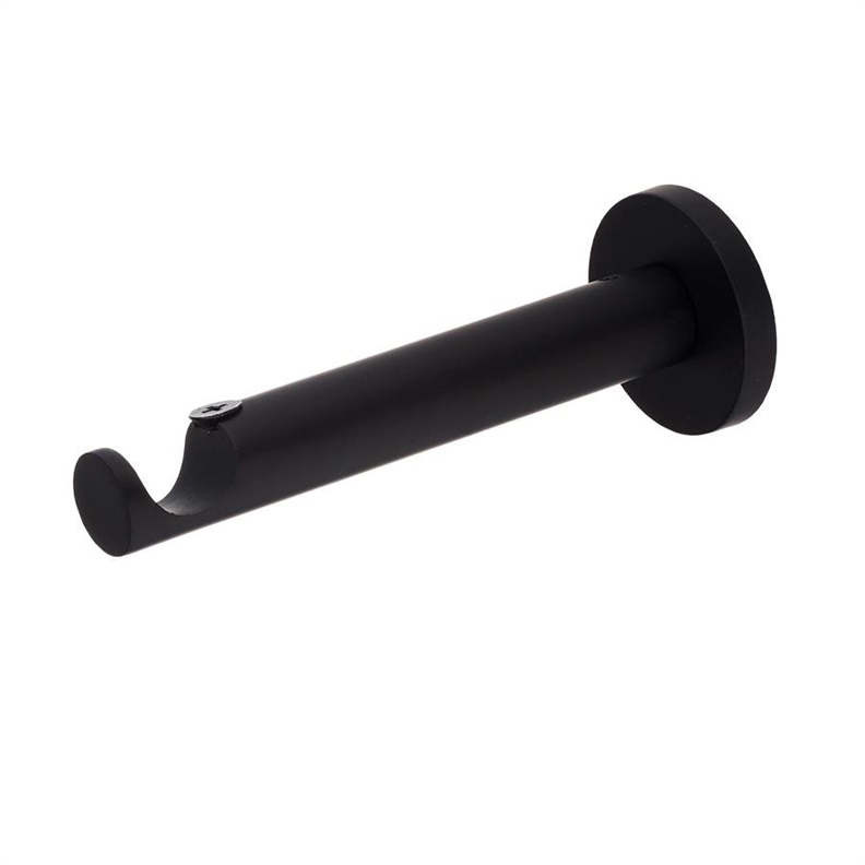 CURTAIN ROD BRACKET SINGLE D19 M.BLACK