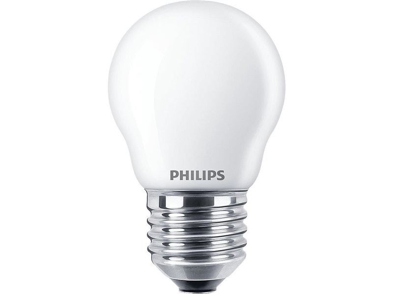 Spuldze Philips LED. P45. silti balta. E27. 3.4 W. 470 lm