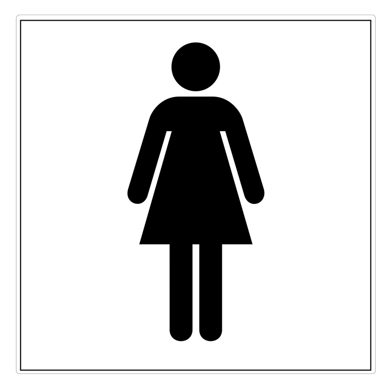 STICKER TOILET FOR WOMEN 70X120MM