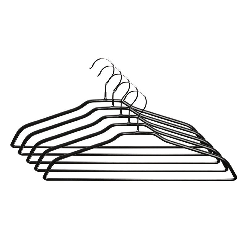 PVC DIPPED HANGER LSMD025 BLACK 5PCS