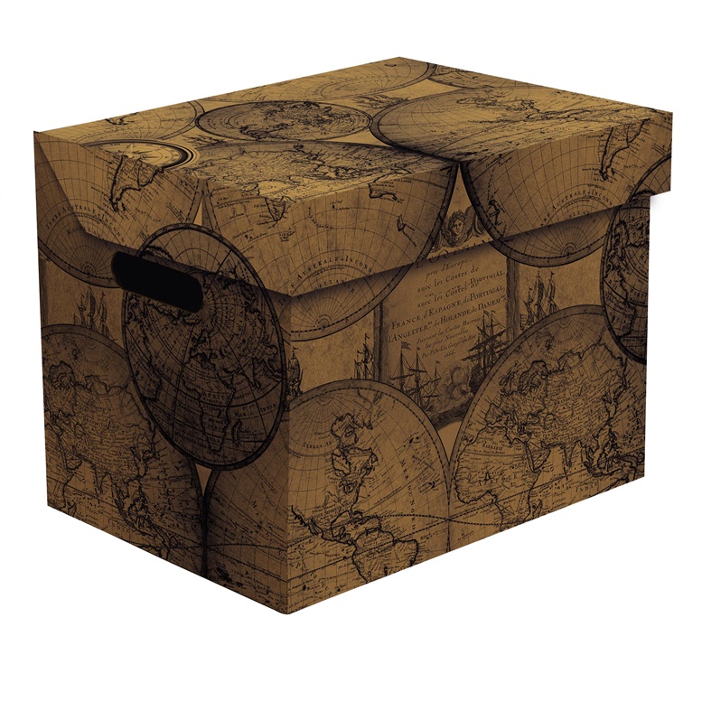 FOLDABLE CARTON BOX34X25X26CM GLOBE