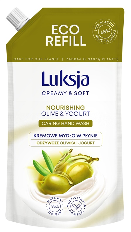 Skystasis muilas LUKSJA OLIVE & YOGHURT. papildas. 400 ml